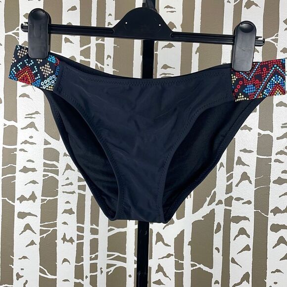 NEW Mossimo Mosaic Print Black Bikini Bottom XL - Picture 1 of 7